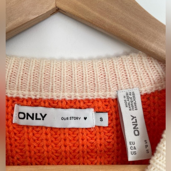 Only Colorful Striped Colorblock Sweater size small - Picture 4 of 6